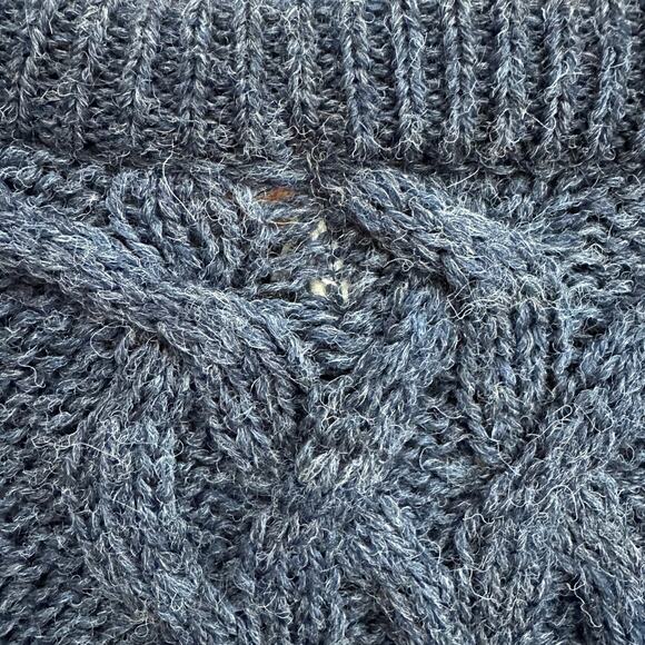 Vintage Mens 100% Wool Fishermans Sweater - Aran Crafts - Large - Picture 6 of 7